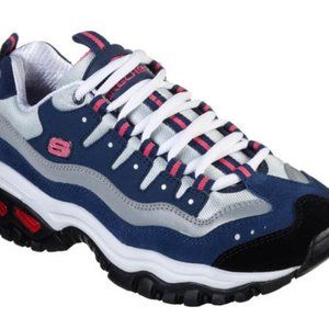 Skechers Women’s Energy Wave Linxe Navy Pink Shoe Sz 9